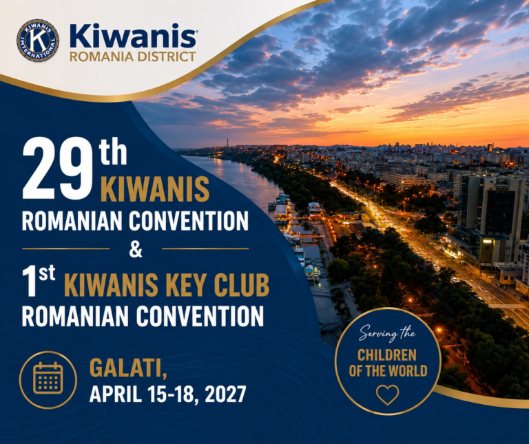 Galațiul găzduiește al 29-lea Congres Național Kiwanis România 2027 și primul Congres Național Kiwanis Key Club
